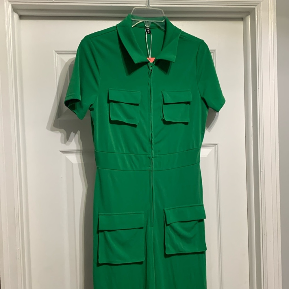 NWT Flamingo Jumpsuit Sz L